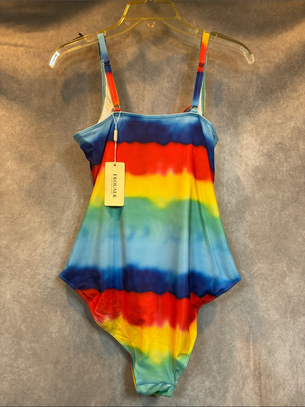 Multi-Color Ruched One-Piece Swimsuit - Picture 6 of 8